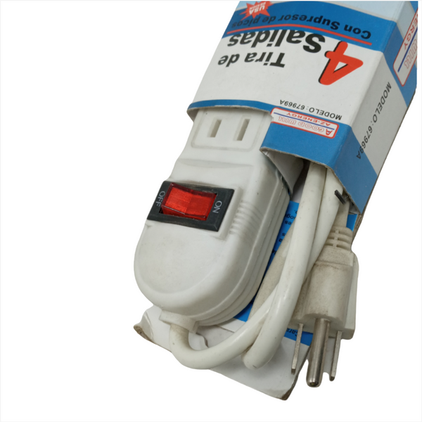 Multicontacto 4 Salidas Ez-energy Paq/10pz