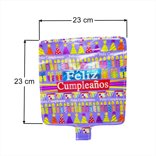 50 Globos Metalicos Feliz Cumpleaños