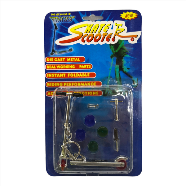 Patineta Para Dedos + Llavero Skate Scooter con accesorios Fingerboard