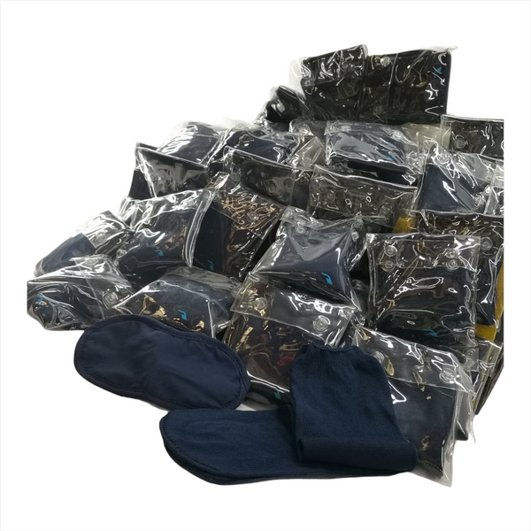 Kit Dormir Basico De Descanso Antifaz Cubreojos Un Par De Calcetin