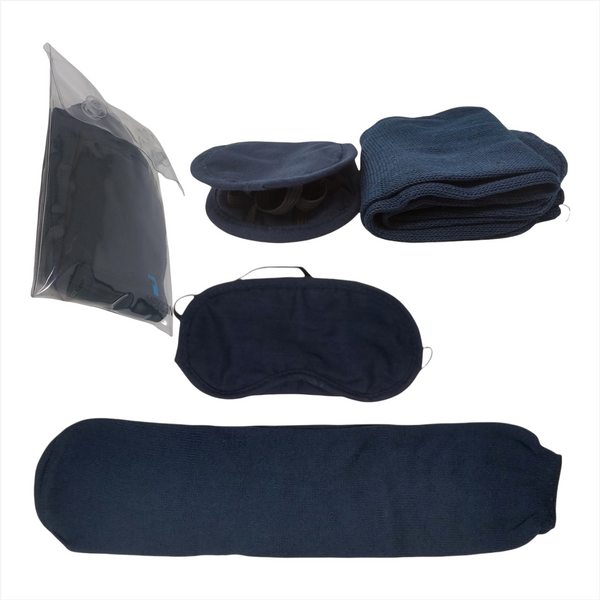 Kit Dormir Basico De Descanso Antifaz Cubreojos Un Par De Calcetin