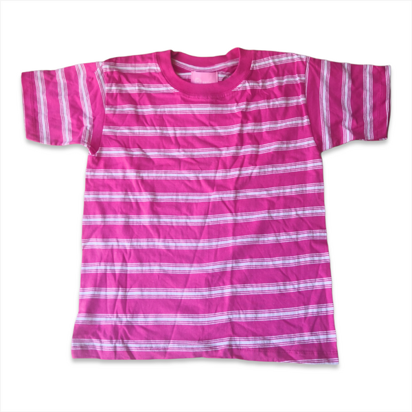 Playeras Rayadas Niño Jovenes Cuello Rendondo Manga Corta