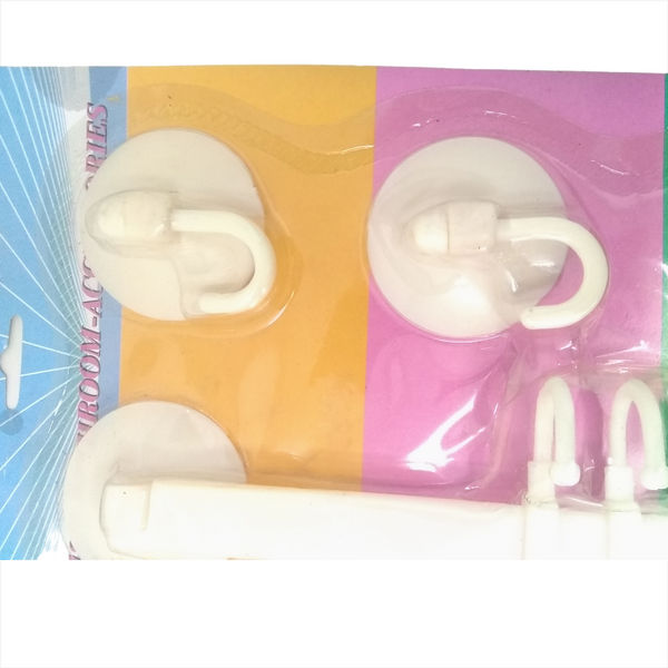 Juego De Ganchos Pared Chupones Cocina Plastico 6cm X6cm