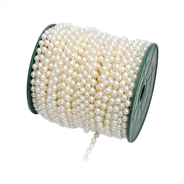 Carrete De Perlas Rollo Decoración Bisutería Fantasía 22m