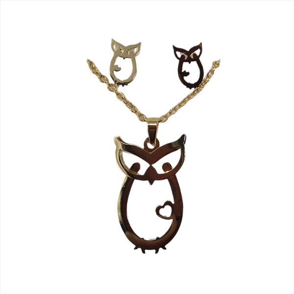 Bisuteria Kit Cadena Dije Aretes Figuras Animales