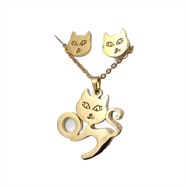 Bisuteria Kit Cadena Dije Aretes Figuras Animales