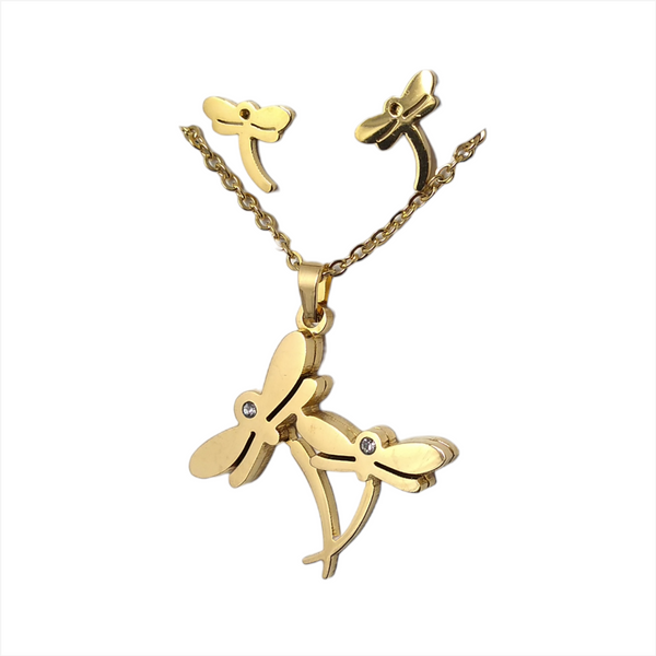 Bisuteria Kit Cadena Dije Aretes Figuras Animales