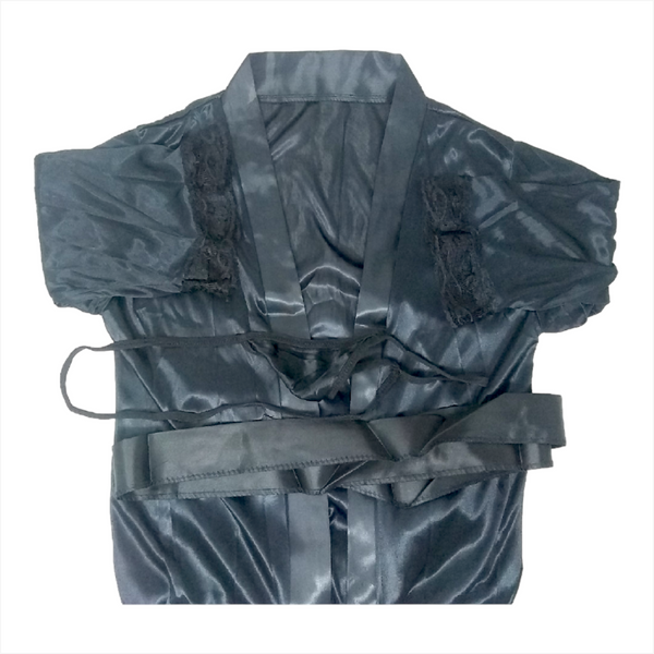 Lenceria Babydoll Mujer Juego De Bata Cinturon Y Tanga Ropa