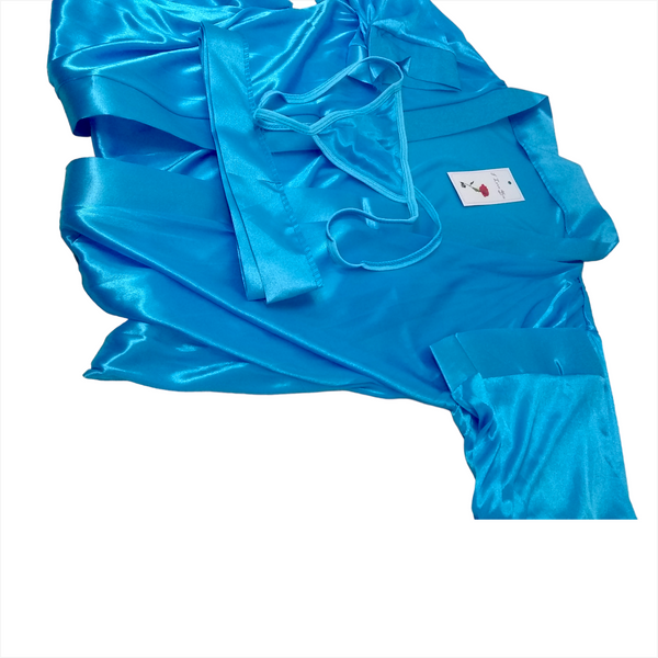 Lenceria Babydoll Mujer Juego De Bata Cinturon Y Tanga Ropa