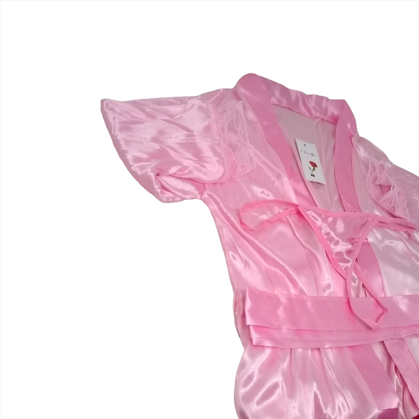 Lenceria Babydoll Mujer Juego De Bata Cinturon Y Tanga Ropa