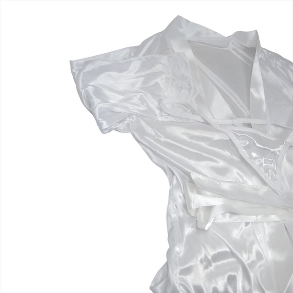 Lenceria Babydoll Mujer Juego De Bata Cinturon Y Tanga Ropa