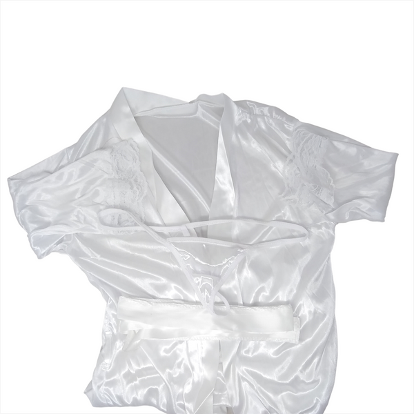 Lenceria Babydoll Mujer Juego De Bata Cinturon Y Tanga Ropa