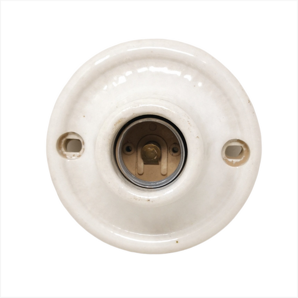 Portalámpara porcelana socket redondo 99mm
