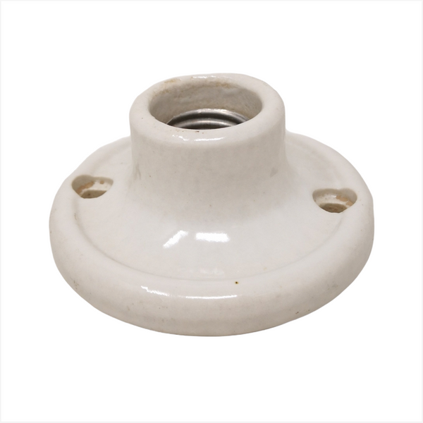 Portalámpara porcelana socket redondo 99mm