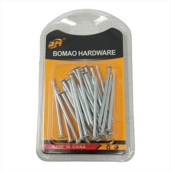 Blister con 25 Pzas de clavos  Galvanizados Bomao Hardware 2 pulgadas