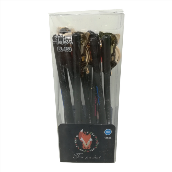 Lapicera Punta Animalitos zorro pack 12 pz