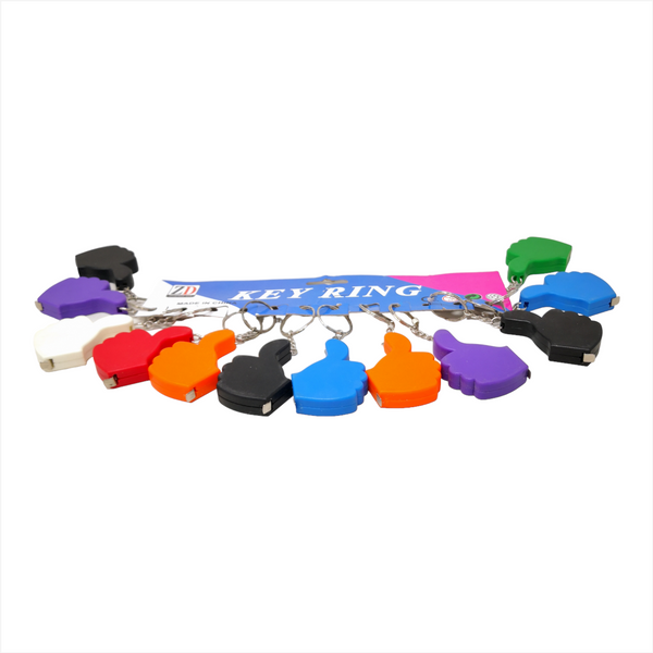 12 LLAVEROS COLORES CON CINTA METRICA 1M  LIKE ARO METALICO