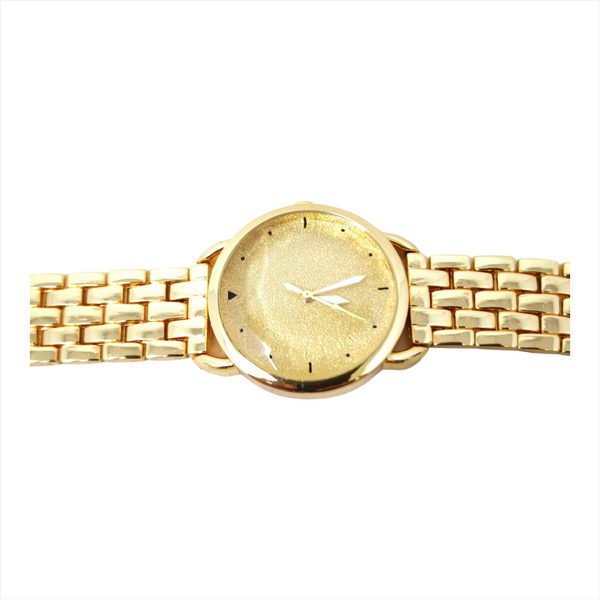 Reloj metálico lujo dorado de pulso dama