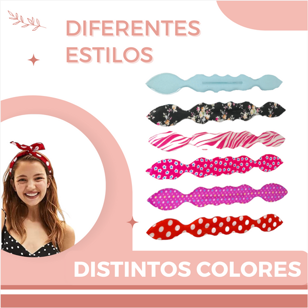 Cintillo Flexible Cabello Mujer 12 Pzas Colores Modelos
