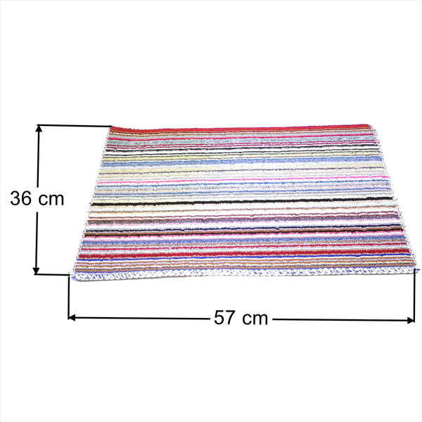 Tapete 57x36 cms artesanal de secado para casa baño
