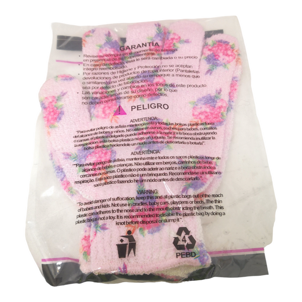 Par Guantes De Baño Exfoliantes Avon Flores