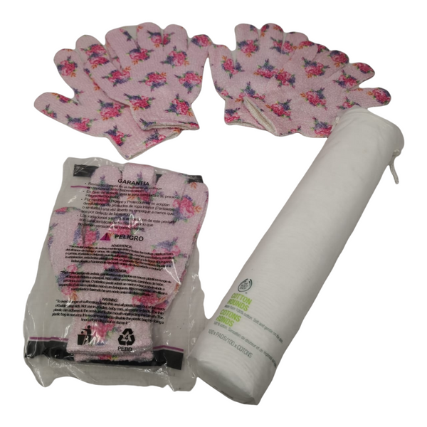 Par Guantes De Baño Exfoliantes Avon Flores