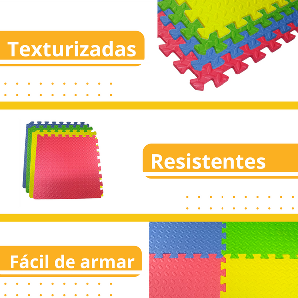 pack 2 Sets Tapete Piso Eva Foamy Armable 60X60 Cm