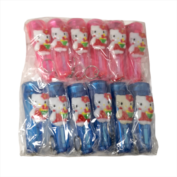 Lampara Llavero Hello Kitty Con Bateria Pack 12 Pza