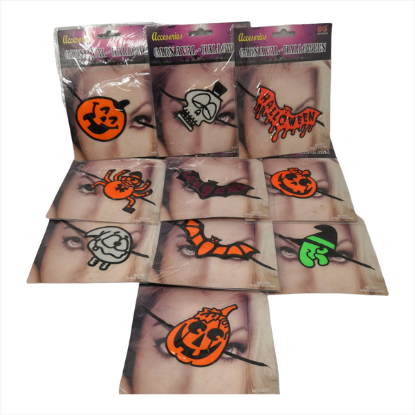 Parche de ojo disfraz Halloween pack 10pz surtido