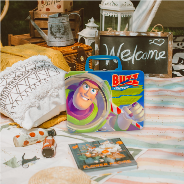 Lonchera metálica infantil escolar medidas 20x15x9 cm