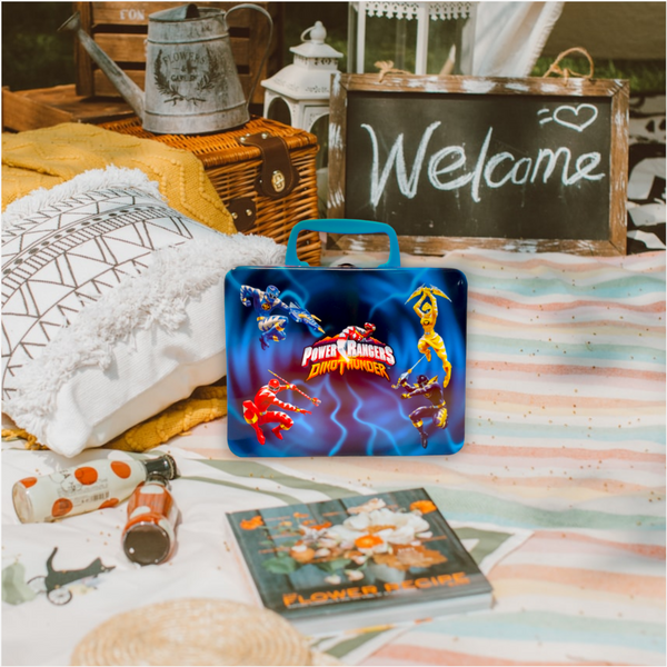 Lonchera metálica infantil escolar medidas 20x15x9 cm