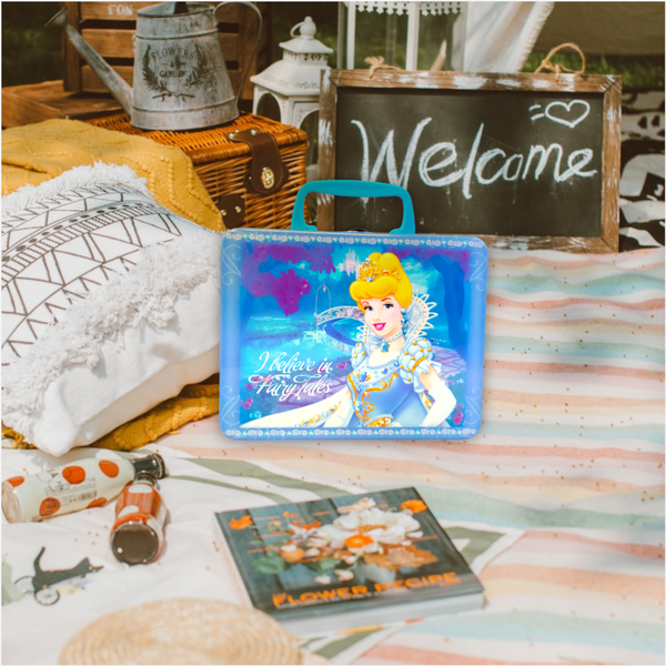 Lonchera metálica infantil escolar medidas 20x15x9 cm