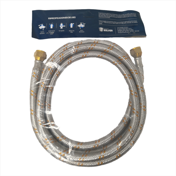 Manguera metálica flexible para gas 2m Solver