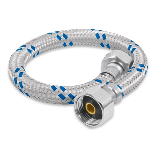 Manguera flexible para WC 1/2"x7/8"x 60cm solver 2 pzs