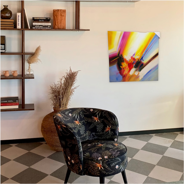 Pintura Cuadro Colores Lienzo Abstracta 90x90cm