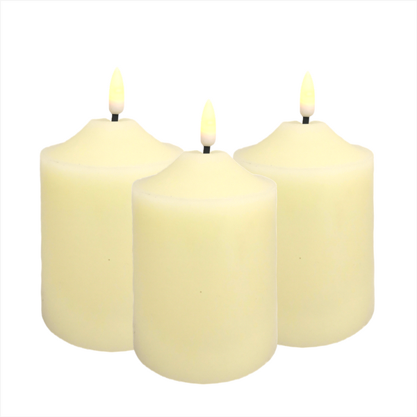 Vela Decorativa Luz Led Santini de Pilas 13x7.5 cm