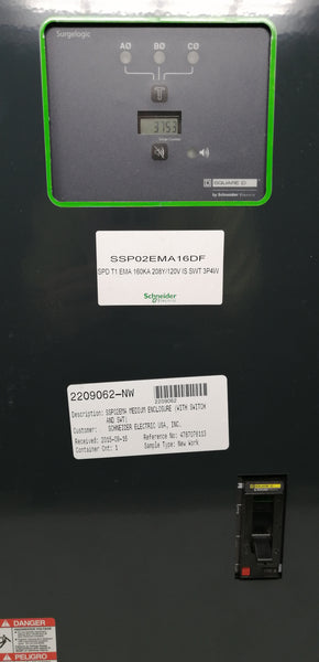 Square D Ssp02ema16df Centro De Carga Proteccion Sobretensiones
