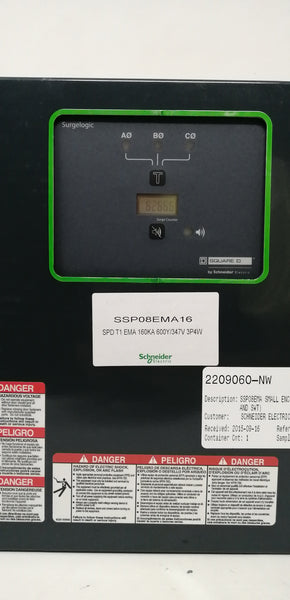 Square D Ssp08ema16 Centro Carga Dispositivo De Proteccion Sobretensiones
