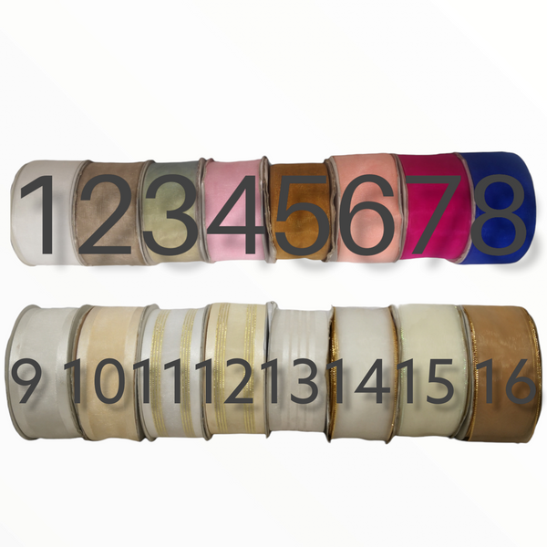 Rollo Liston 1 1/2" 25Yd elegir color nylon satin