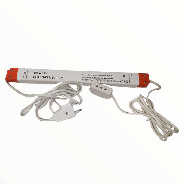 Transformador Led Driver fuente poder 100W 12V 6 conexiones