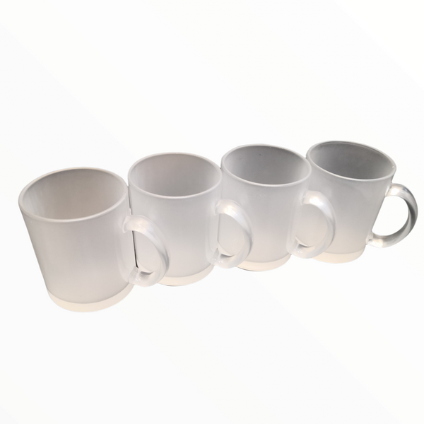 Taza de Cristal Opaco Cafe Té Pack 4 pz