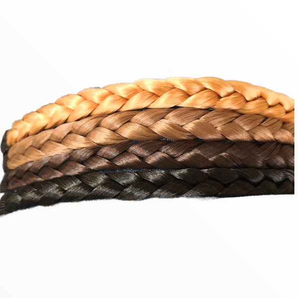 Pack 5 Docenas Diademas De Cabello Trenza Sintética Resorte Mayoristas