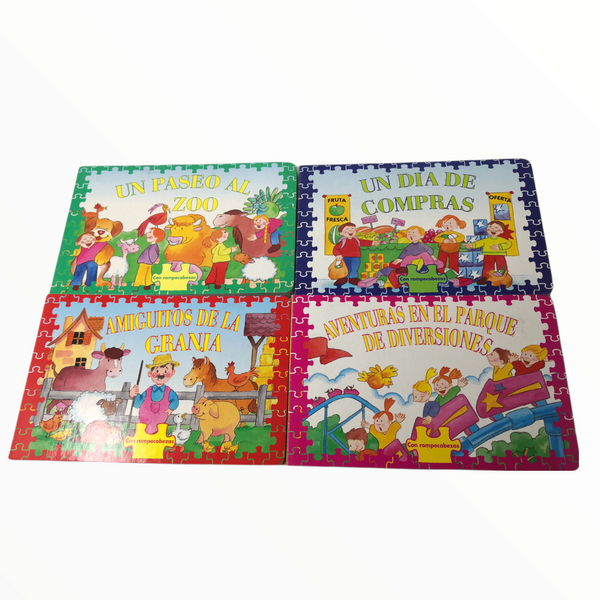 Libro Infantil Rompecabezas 4 Pza Enseñanza Interactiva
