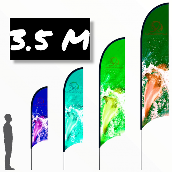 Asta de bandera 3.5m + base estaca