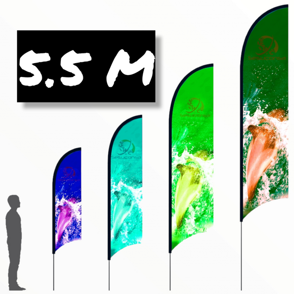 1 Estructura Base Porta Flag Banner Bandera Asta 4.5m Sin Lona Base estructura cruceta+ pivote