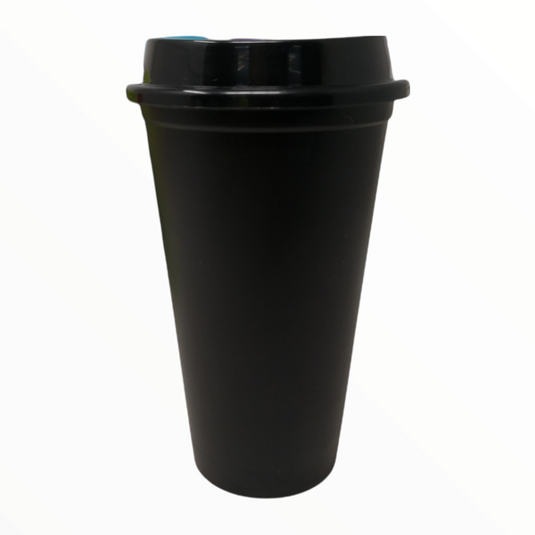 Vaso con Tapa Reusable Café 16oz Plastico Colores Pack 50