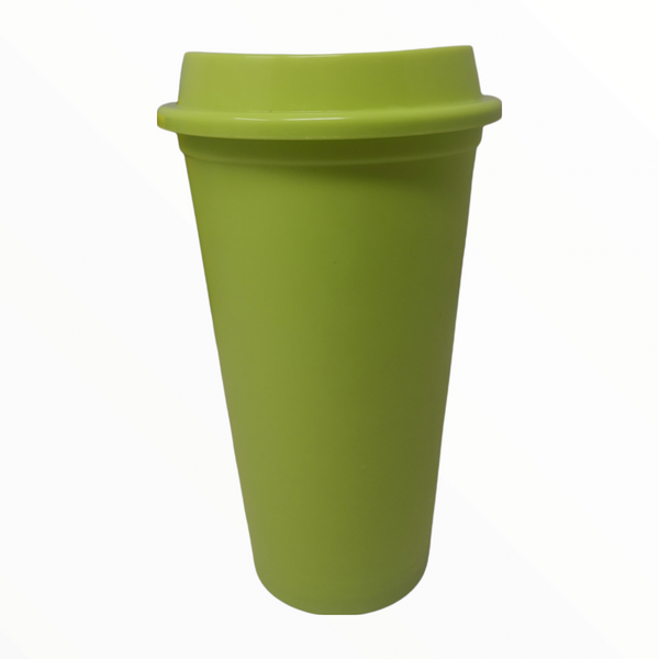 Vaso con Tapa Reusable Café 16oz Plastico Colores Pack 50