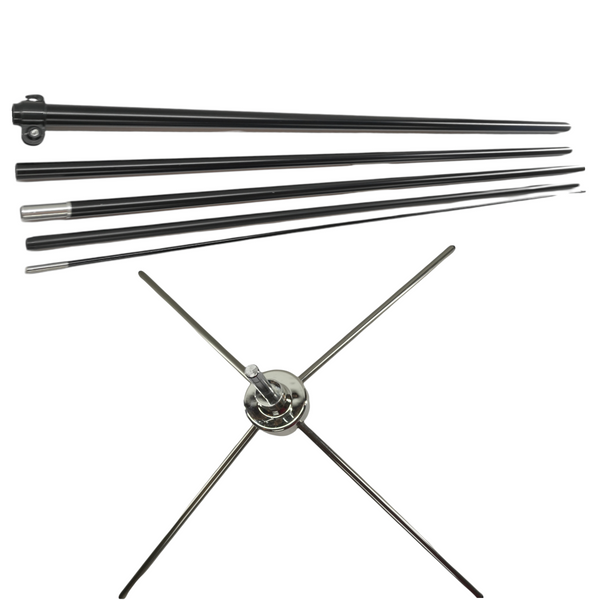 Asta de bandera 5.5m + base cruceta premium