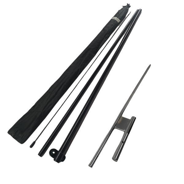 Asta de bandera 3.5m + base estaca