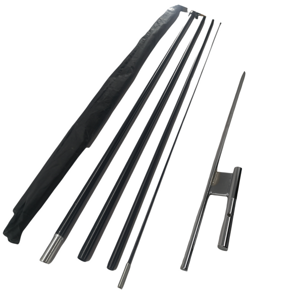 Asta de bandera 4.5m + base estaca